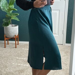 Teal slip skirt